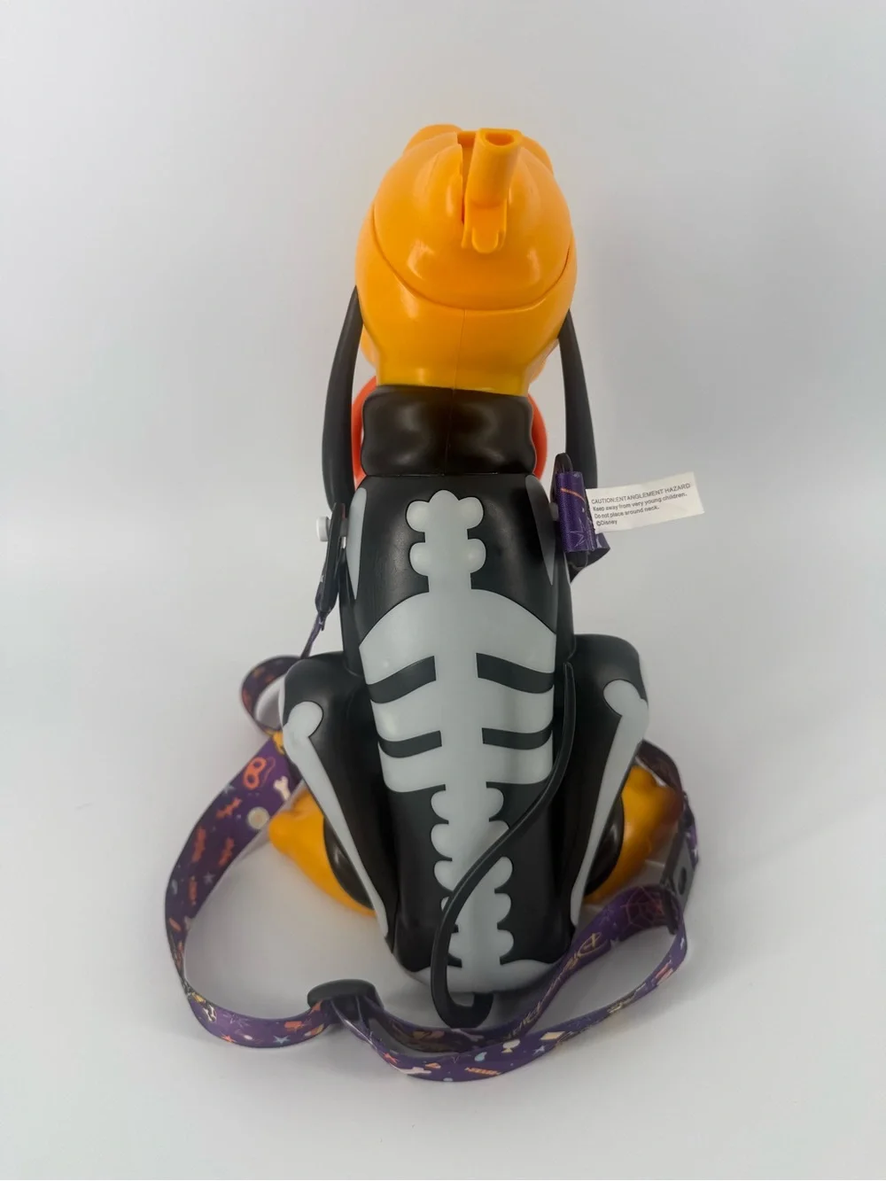 2025 Disney Parks Halloween Party Pluto Skeleton Sipper Cup Pumpkin Lights EUC